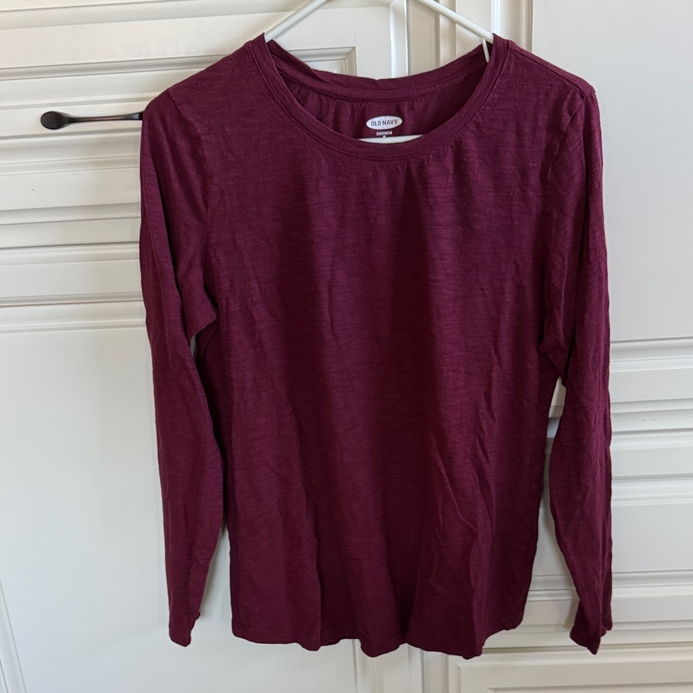 Old Navy Women's Wine Long Sleeve Tee